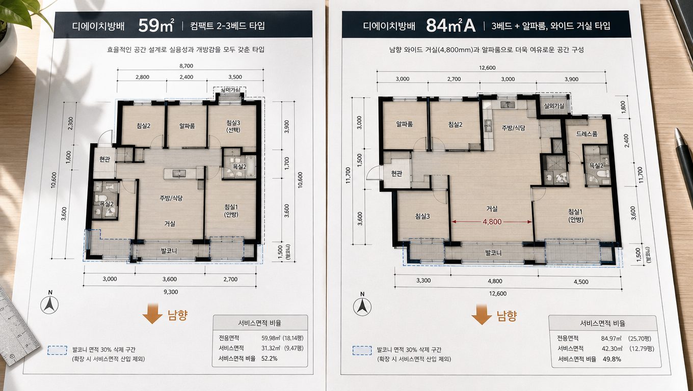 디에이치방배 평면도 타입 구성부터 배치 영향까지
